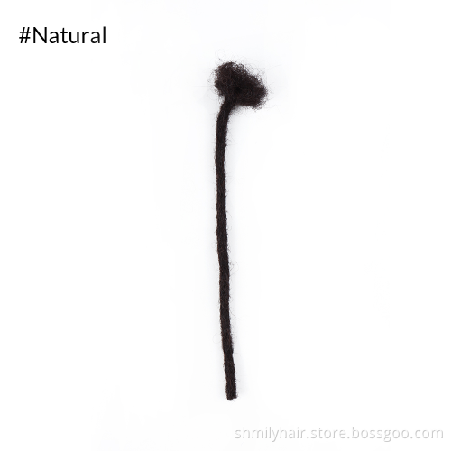 Shmily Drop Shipping Natural Afro kinky 100% Human Hair Dreadlock Extension Permanent Loc Extension Human Hair Crochet Dreadlock